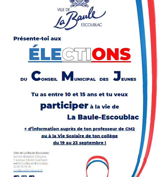 Elections du Conseil Municipal des Jeunes